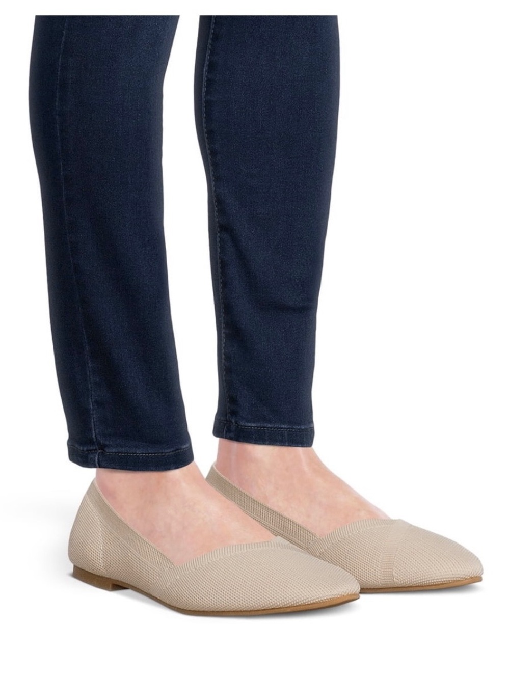 NEW TIME & TRU Knit Ballet Flats Size 6.5M Tan Women’s